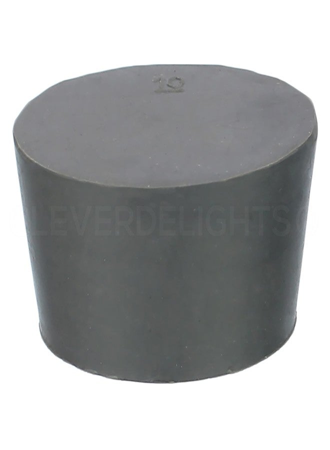 CleverDelights Rubber Stopper — Size 10 — 1 Pack — 42mm x 50mm x 25mm Long — Gray Solid Plug #10 - Image 1
